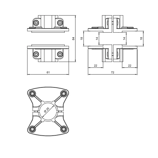 Shelf support double-sided
