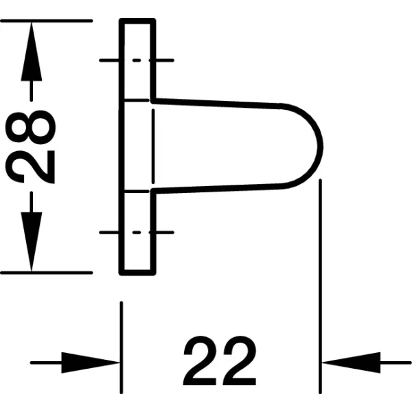 Kabykla kaklaraiščiams P425mm, nikelis
