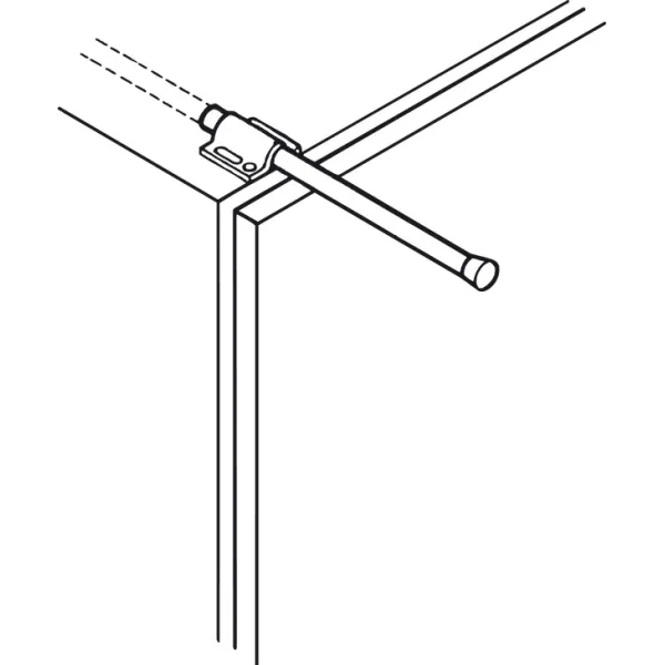 Extending wardrobe rail, For screw fixing to cabinet top panel