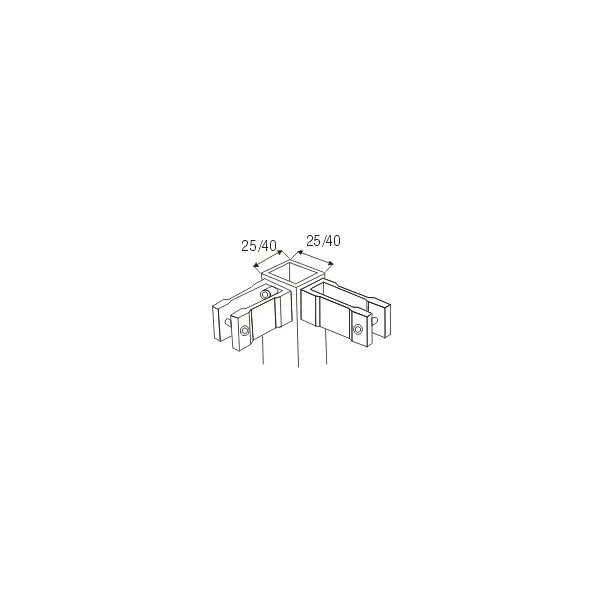 Connector for profile 25x25mm