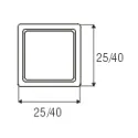 Dangtelis profiliui 25x25mm