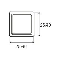 Cover for profile 25x25mm