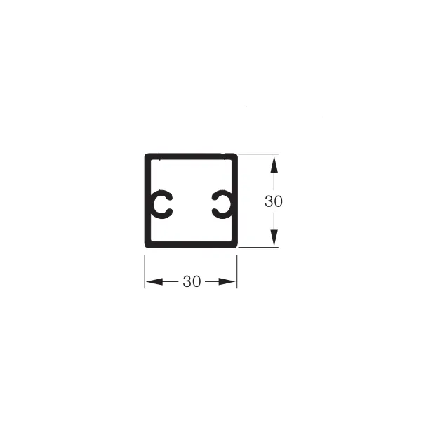 Profile aluminum 30x30x1.5mm L3000mm