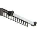 Extending wardrobe rail, For screw fixing beneath shelves or cabinet top panels, extending