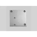 Tvirtinimas kojelėms kampinis aliuminis K-30 80x80mm