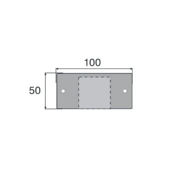 Tvirtinimas kojelėms centrinis aliuminis K-30 100x50mm