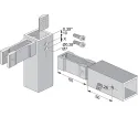 Connector for profile 30x30x2mm 90°