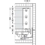 Stalčių šonai Matrix Box Slim A Synchro, H128mm, L270mm, 30kg, švelnaus uždarymo, balta