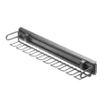 Belt and tie rack, with soft close, anthracite