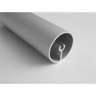Profile aluminum Ø40mm with partition L5000mm