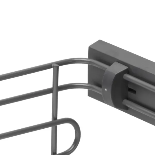 Belt and tie rack, with soft close, white