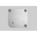 Fixing plate for furniture leg, corner aluminum K-43 80x80mm