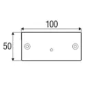 Fixing plate for furniture leg, aluminum K-43 100x50mm