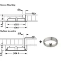 Recess/surface mounted downlight LED2047, 12V, 3W, natural white 4000K, black, Loox5