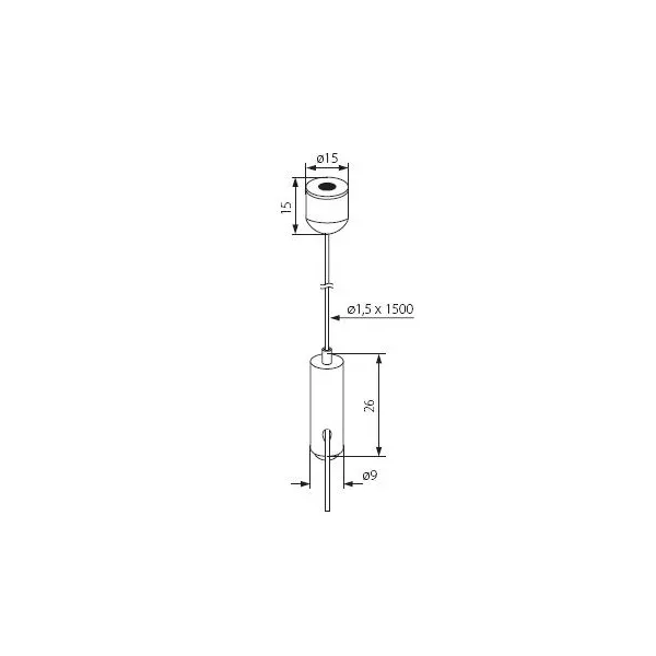 Trosai ROPE NT-150 viengubi L1500mm, 18kg (2 vnt.)