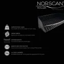 Roller slides Norscan, for 18mm thickness, L500mm, R+L, dark grey