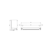 Undersink drawer insert, Flexi sink, L680mm white