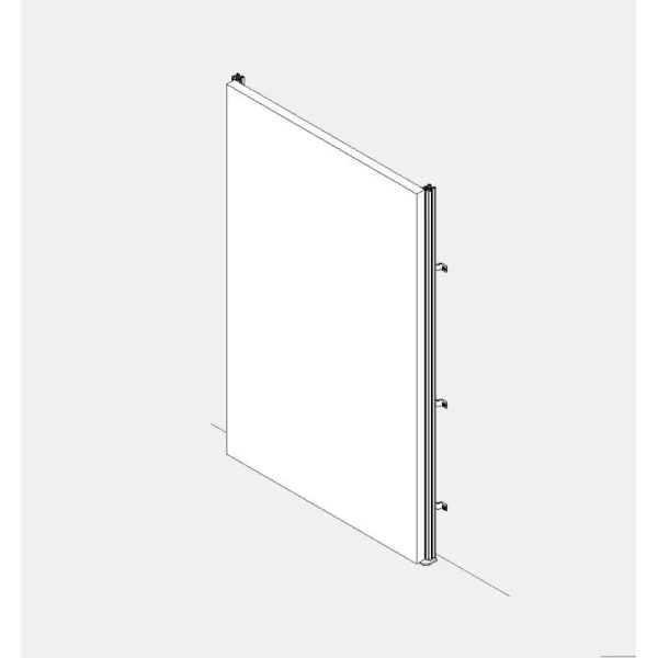 Profilis vertikalus WALK-IN L2606mm, aliuminis MODUS