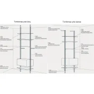 Intermediate wall connection element L245mm black