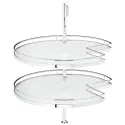 Karuselė 3/4 rato 900x900mm, H839-889mm, chromas su plokštės dugnu