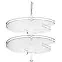 Karuselė 3/4 rato 900x900mm, H839-889mm, chromas su plokštės dugnu