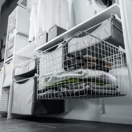 Wire basket Norscan, W600mm, H330mm, Ø500mm, white
