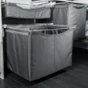 Textile basket high Norscan, W600mm, H500mm, silver