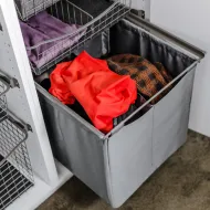 Textile basket high Norscan, W600mm, H500mm, silver