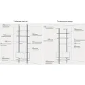 Upper wall connection element L295mm black