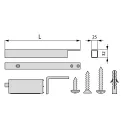 Upper wall connection element L345mm stainless steel