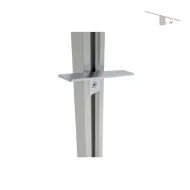 Fixing element for wooden shelf 75° L160mm black 2 pcs