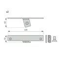 Fixing element for wooden shelf 75° L160mm black 2 pcs