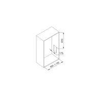 Hang pull down wardrobe rail lift, W600-830mm, Chrome plated, Steel and Plastic
