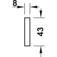 Skirtukas stalčiui Move, 600x8mm, medinis, ąžuolas