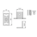 Fixing the profile to the horizontal plane, stainless steel
