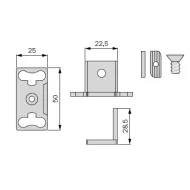 Fixing the profile to the horizontal plane, stainless steel