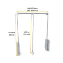 Hang pull down wardrobe rail lift, W830-1150mm, Chrome plated, Steel and Plastic