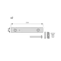 Drawer fixing elements Stili Phos, aluminium