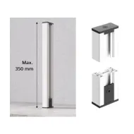 Worktop kit with cap Stili Phos, black