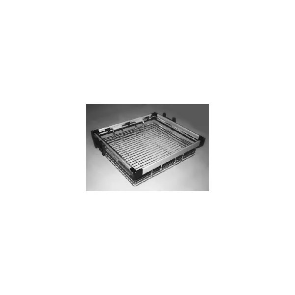 Pull-out basket, gray, with fixing elements