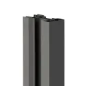 Profilis vertikalus Stili, su grioveliu LED juostai, L4800mm, juoda