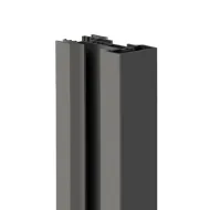 Profilis vertikalus Stili, su grioveliu LED juostai, L4800mm, juoda