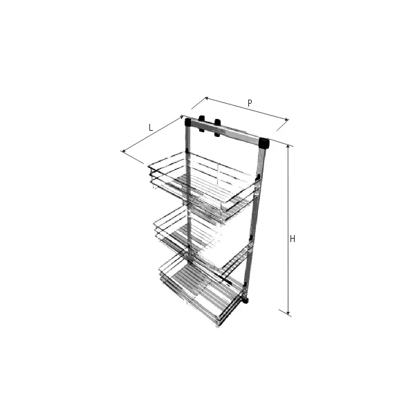 Pull-out basket, triple, universal