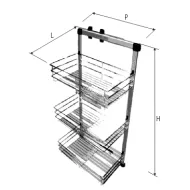 Pull-out basket, triple, universal