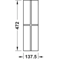 Skirtukas dėklui Move, 137,5x472mm, medinis, tamsus uosis