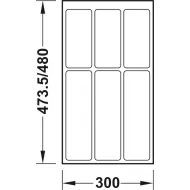 Dėklas įrankiams 300x480mm, plastikinis antracitas