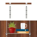 Laikiklis lentynos Pin Shelf aliuminis