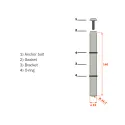 Laikiklis lentynos Pin Shelf titanium