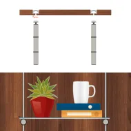Laikiklis lentynos Pin Shelf titanium