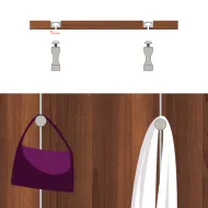 Display storage system for clothing and accessories Pin Hang aluminium